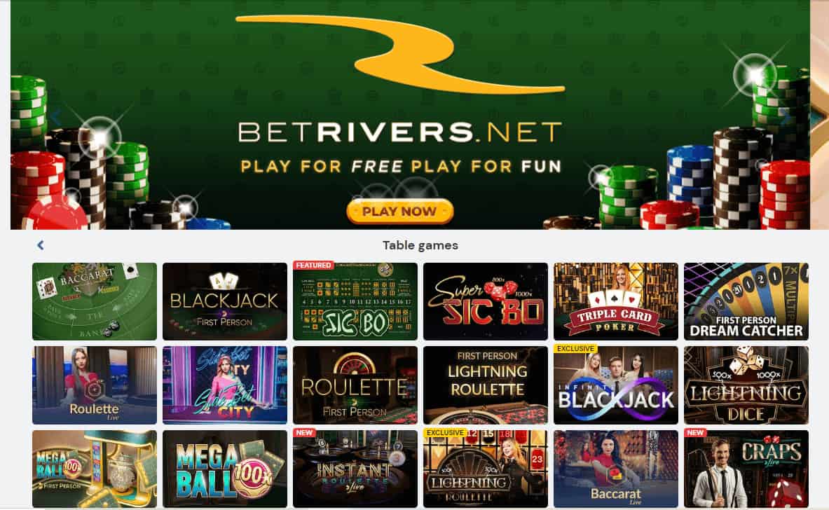 betrivers game selection