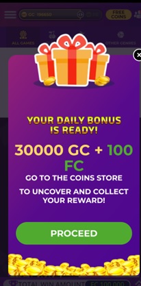 Daily Fortune Coins bonus
