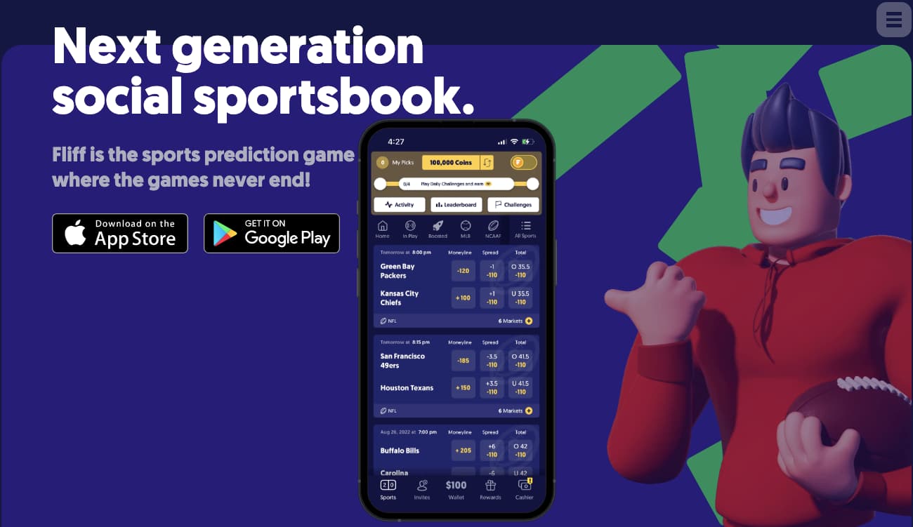 Fliff Sportsbook Landing Page