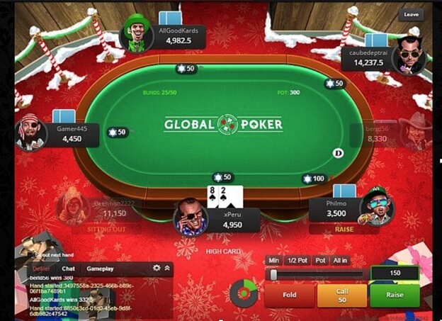 Global Poker sweepstakes site