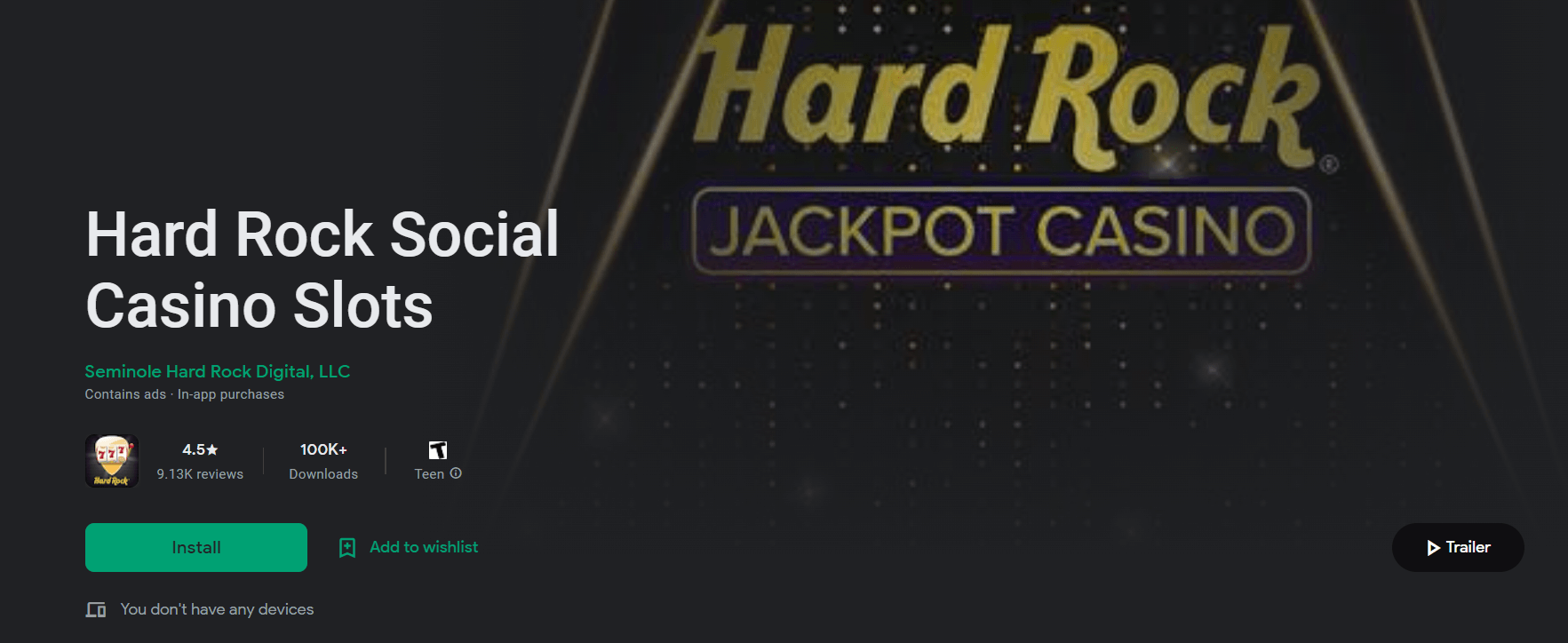 Hard Rock Free Casino app Android