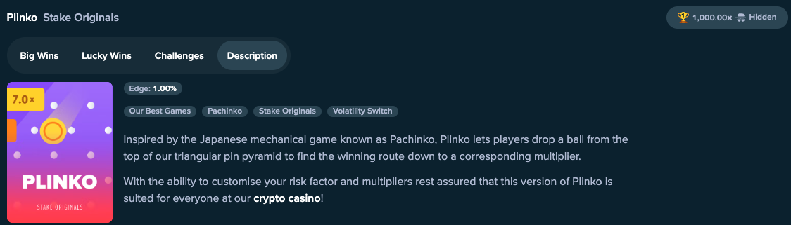 plinko game description 