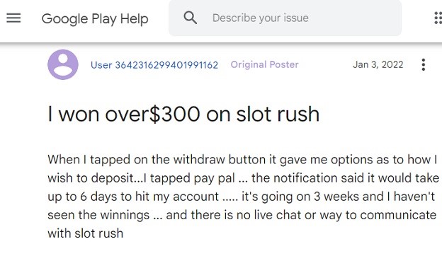 Slot Rush User Review
