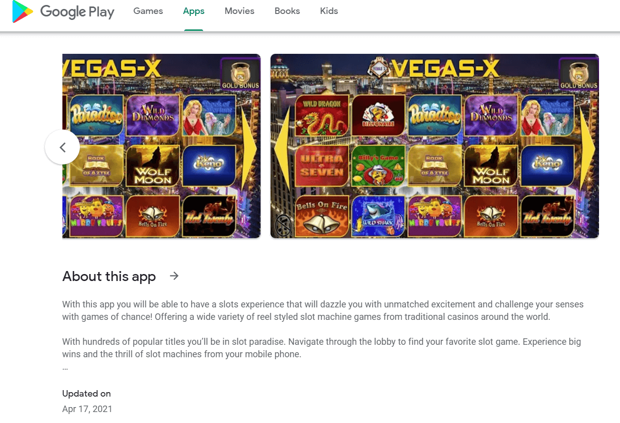 Vegas-X App