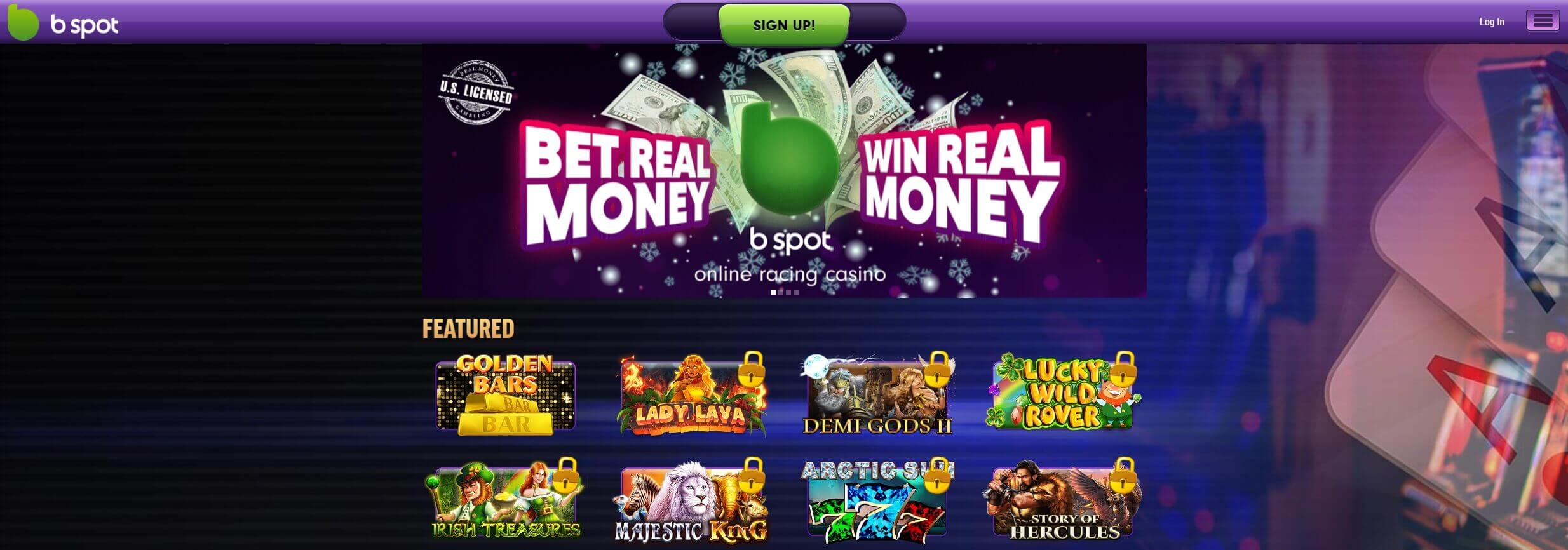 b spot casino homepage