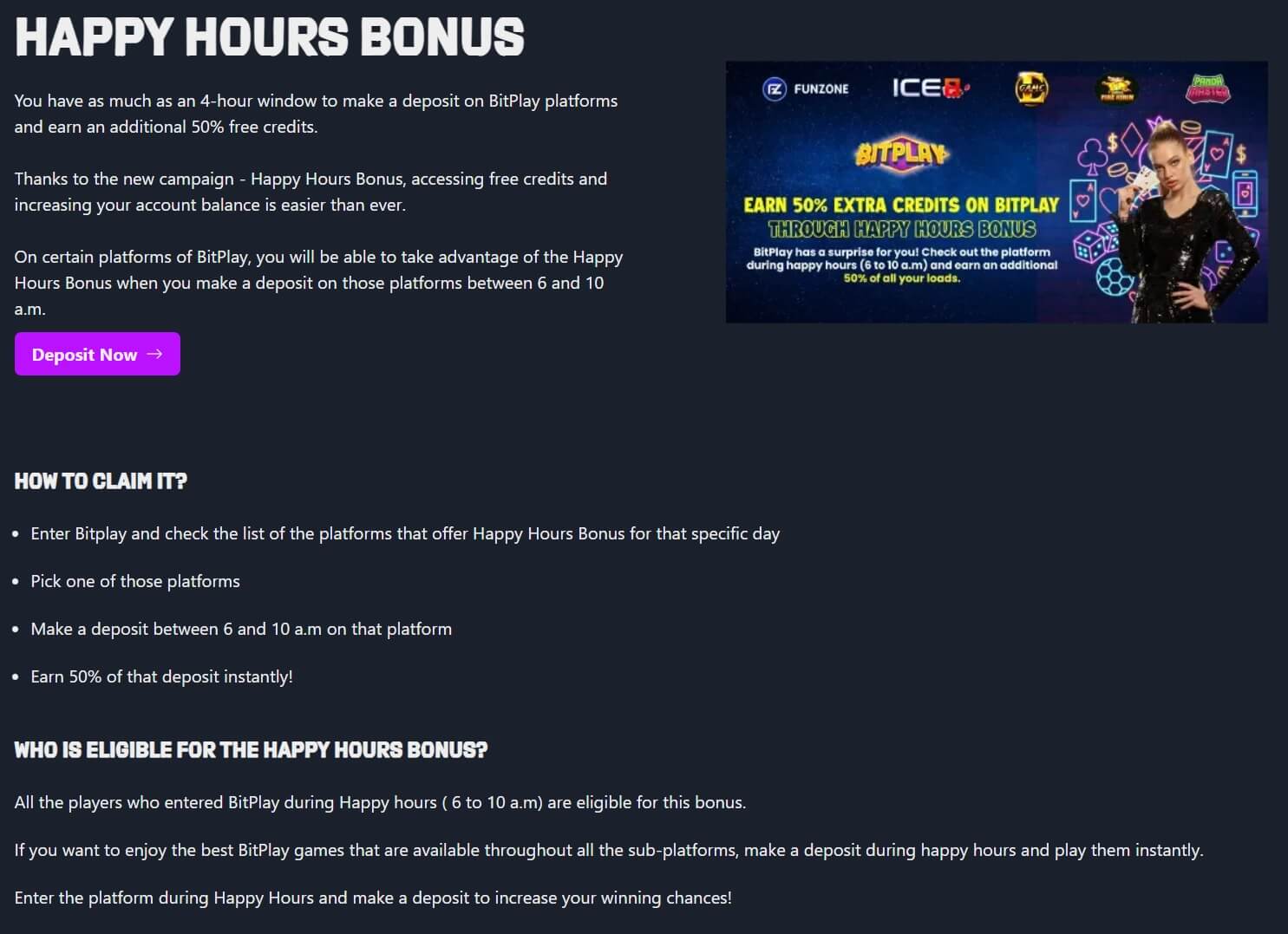 BitPlay Happy Hours Bonus