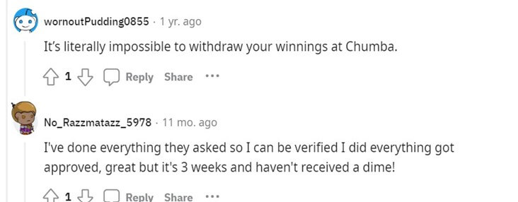 Chumba Casino Reddit Comments