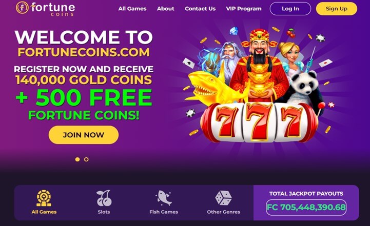 Fortune Coins Homepage Bonus