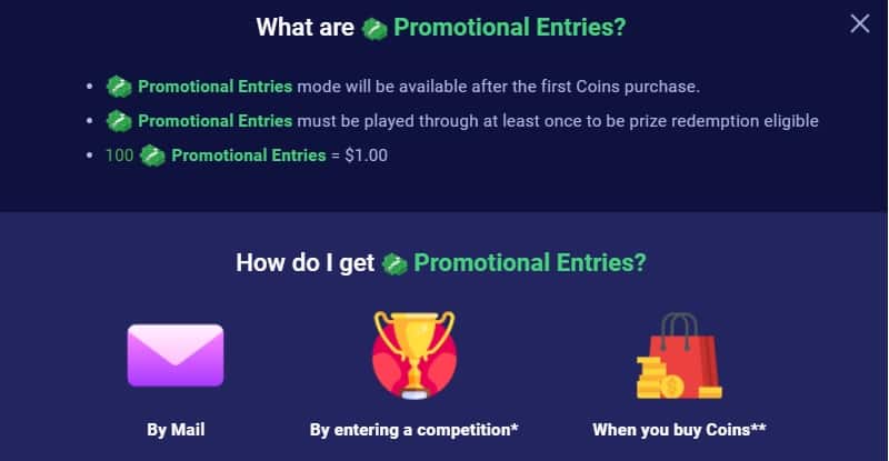 funrize casino promotional entries