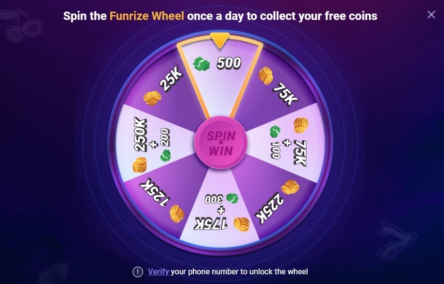 funrize prize wheel