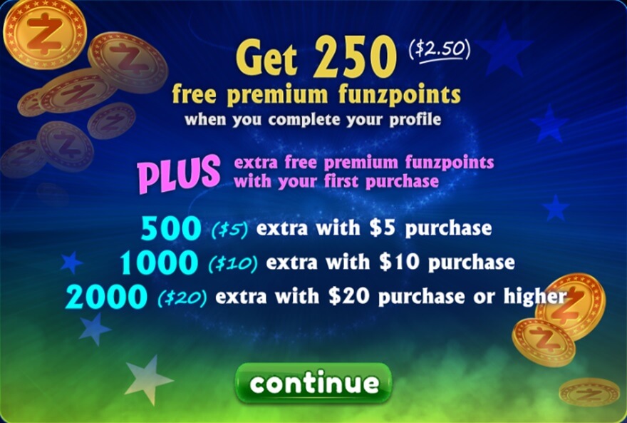 Funzpoints First Purchase Bonus