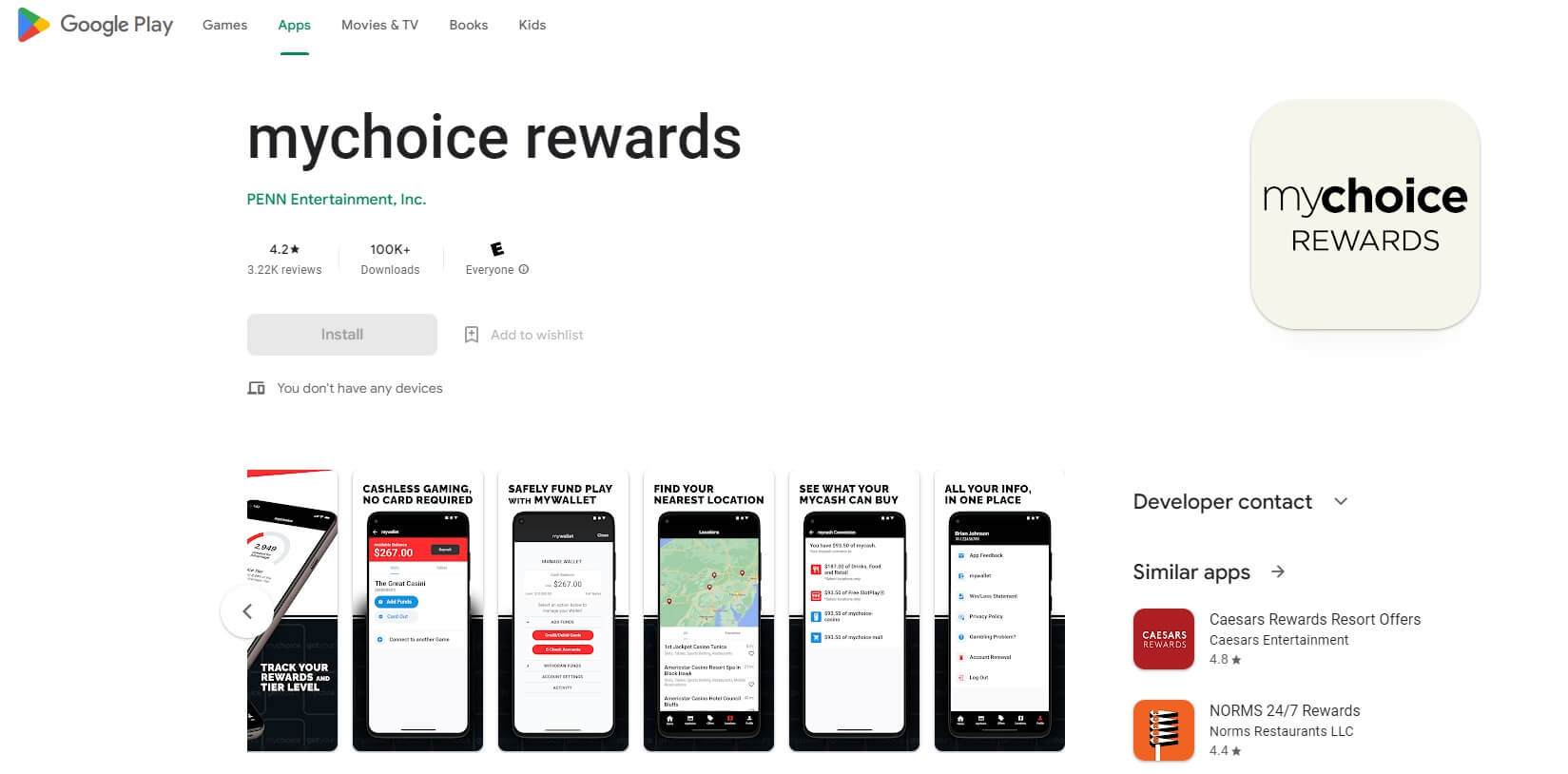 MyChoice Rewards Google Play