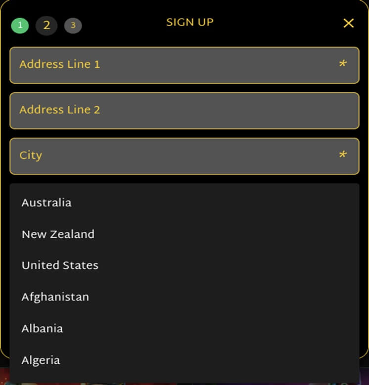 Ozwin Casino Sign up Countries