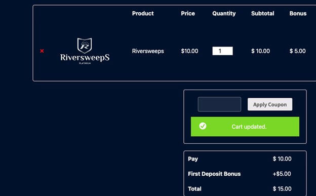 Riversweeps First Deposit Bonus