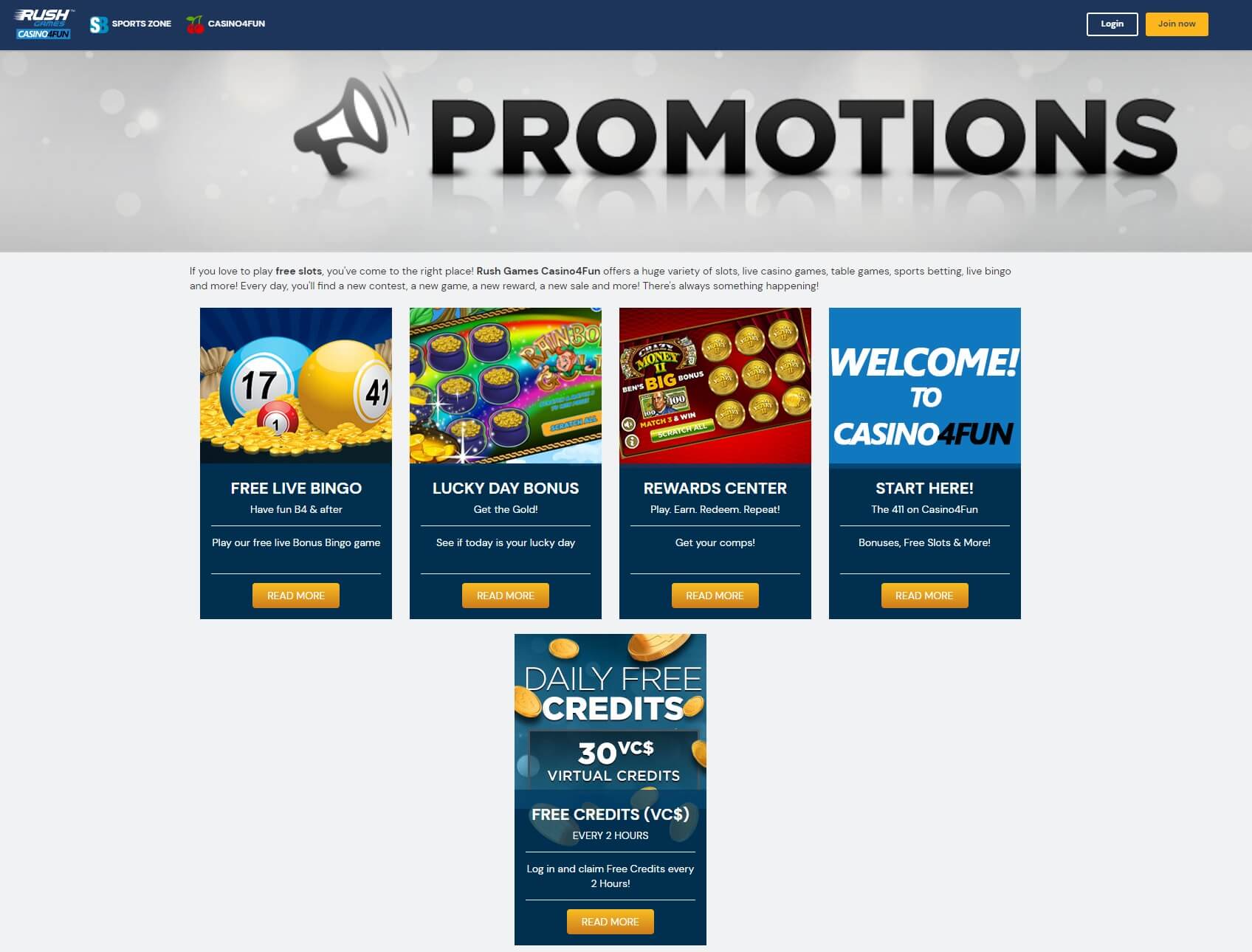 Rush Games Promotions