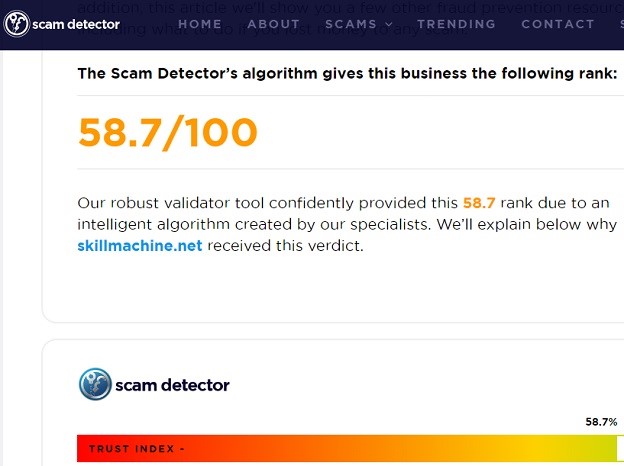 skillmachine.net scam detector score