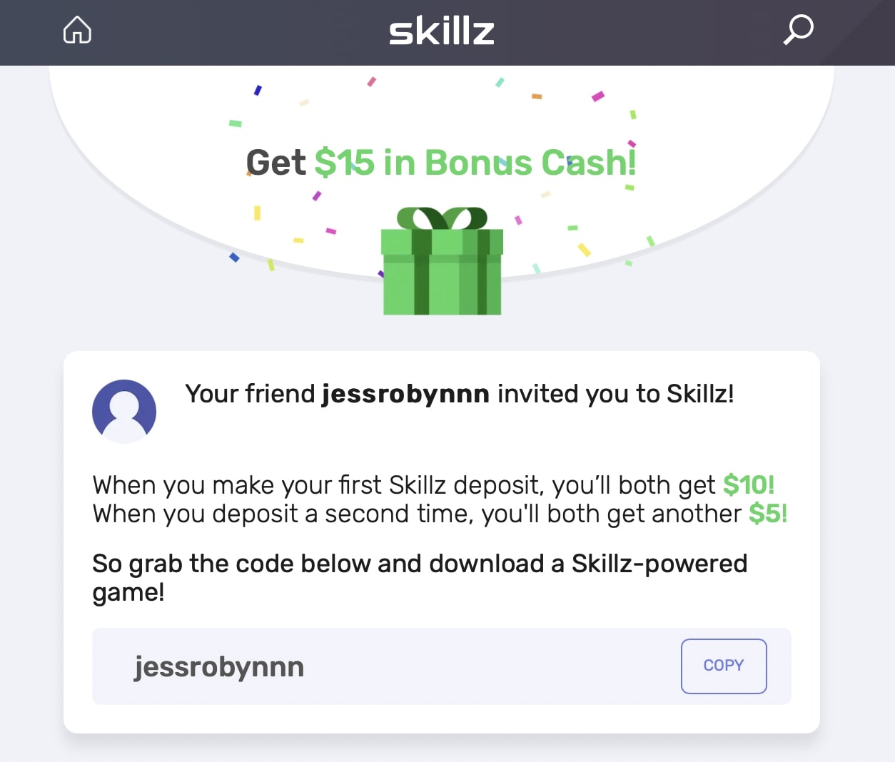 Skillz Free Bonus Cash
