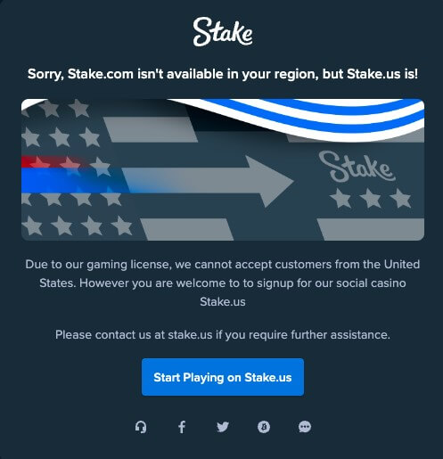 Stake.com Region Unavailable