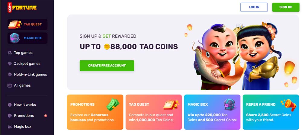 tao fortune casino homepage