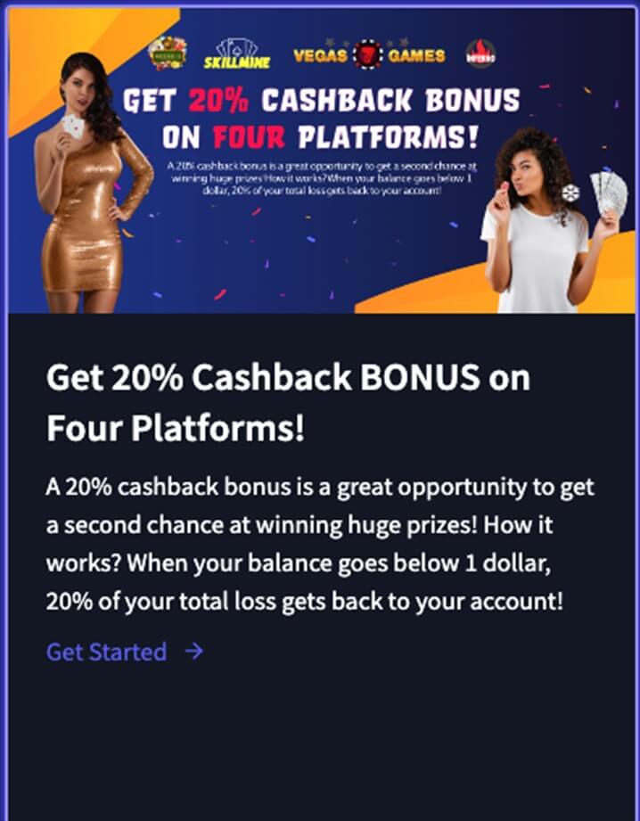 Vegas7Games Cashback